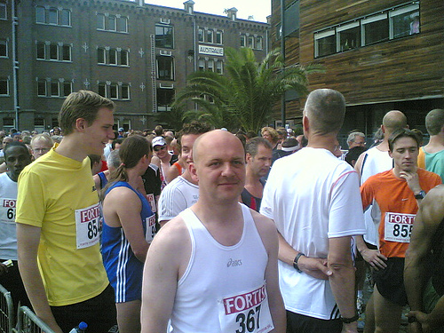 vlak voor de start